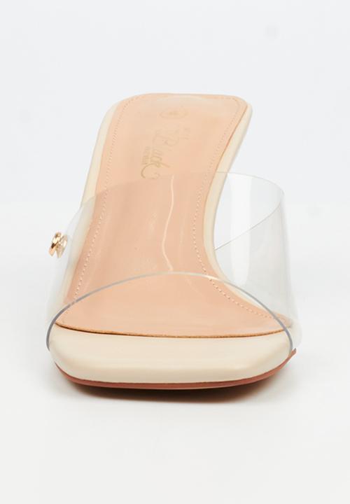 Miss Black - Edith 1 vynil strap heel - natural