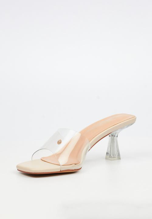 Miss Black - Edith 1 vynil strap heel - natural