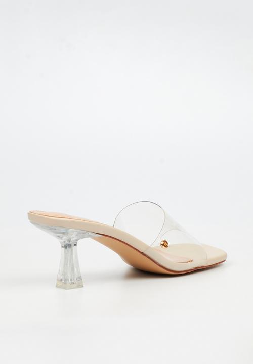 Miss Black - Edith 1 vynil strap heel - natural