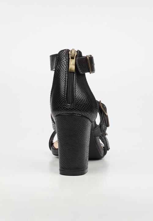 Butterfly Feet - Jaydin 1 strappy ankle strap heel - black