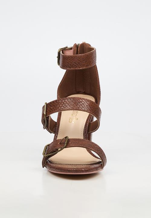 Butterfly Feet - Jaydin 1 strappy ankle strap heel - chocolate