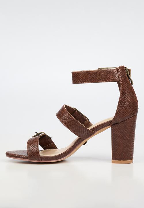 Butterfly Feet - Jaydin 1 strappy ankle strap heel - chocolate