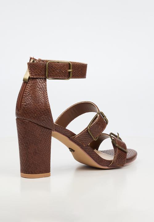 Butterfly Feet - Jaydin 1 strappy ankle strap heel - chocolate