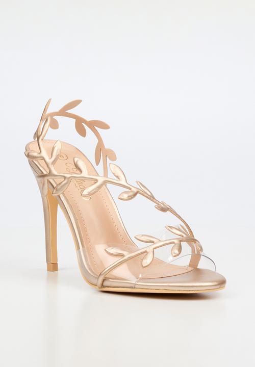 Miss Black - Jazz 47 leaf detail heel - champagne