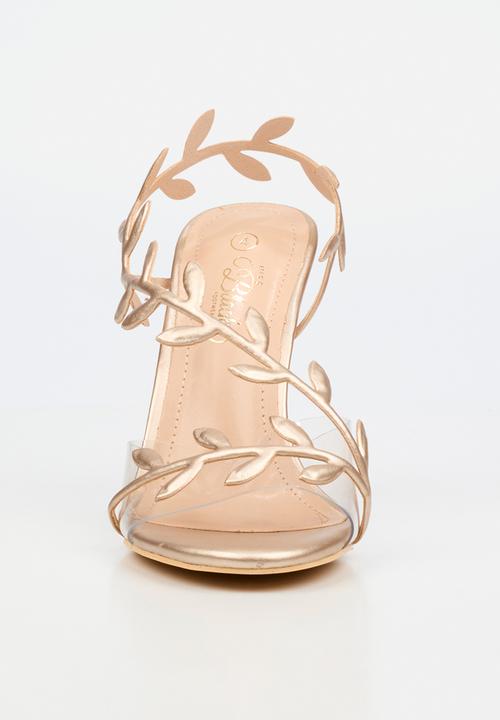 Miss Black - Jazz 47 leaf detail heel - champagne