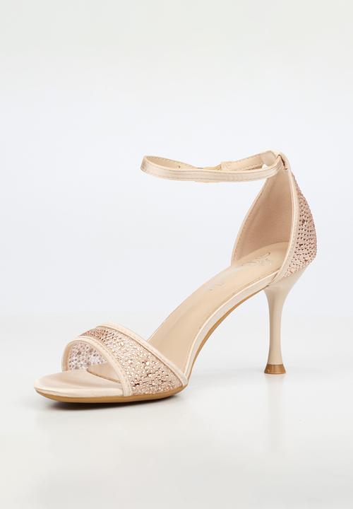 Butterfly Feet - Macie 1 rhinestone ankle strap heel - rose gold