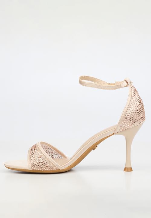 Butterfly Feet - Macie 1 rhinestone ankle strap heel - rose gold