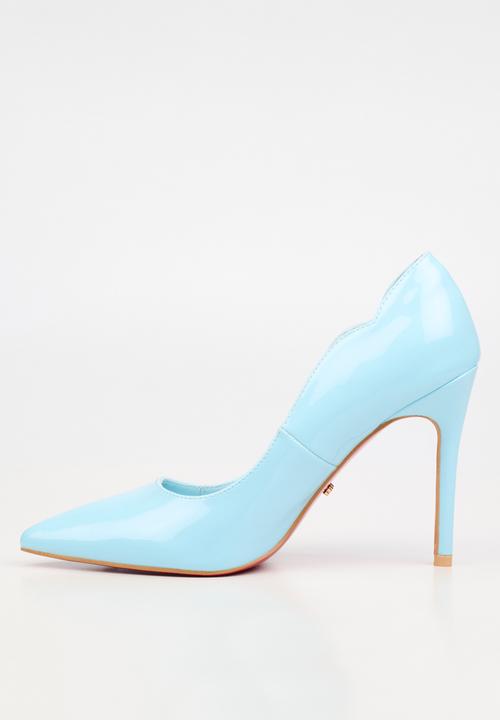 Miss Black - Lola 1 classic scallop heel - blue