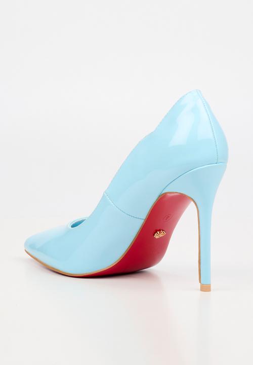 Miss Black - Lola 1 classic scallop heel - blue