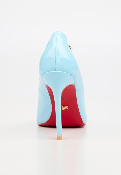 Miss Black - Lola 1 classic scallop heel - blue