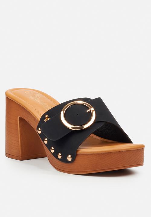 Butterfly Feet - Thalya 3 clog mule heel - black