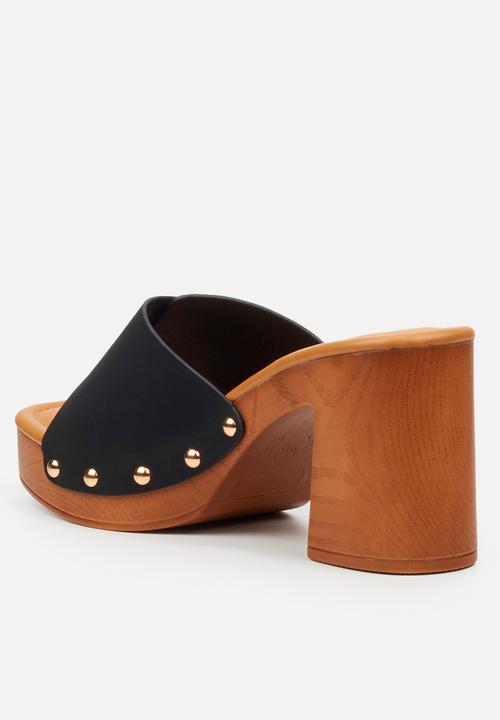 Butterfly Feet - Thalya 3 clog mule heel - black
