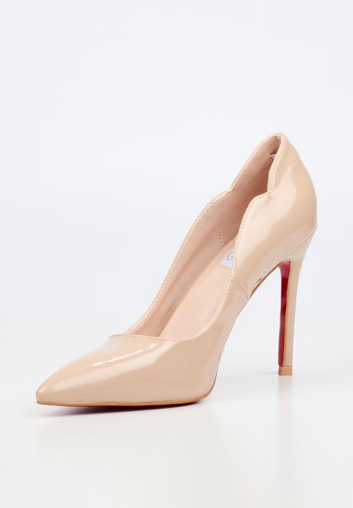 Miss Black - Lola 1 classic scallop heel - natural