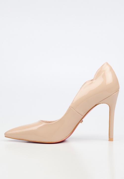 Miss Black - Lola 1 classic scallop heel - natural