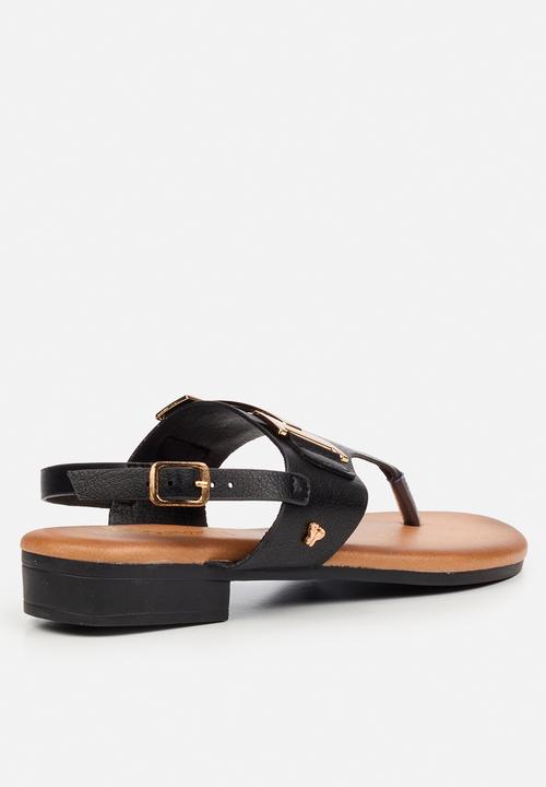 Butterfly Feet - Tisha 1 t-bar sandal - black