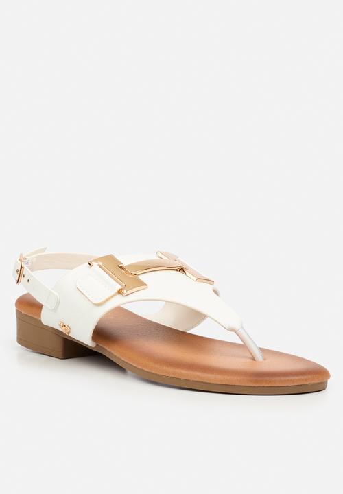 Butterfly Feet - Tisha 1 t-bar sandal - white