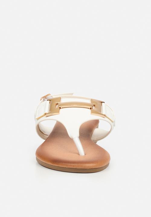 Butterfly Feet - Tisha 1 t-bar sandal - white
