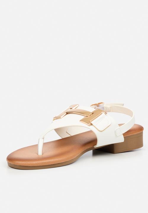 Butterfly Feet - Tisha 1 t-bar sandal - white
