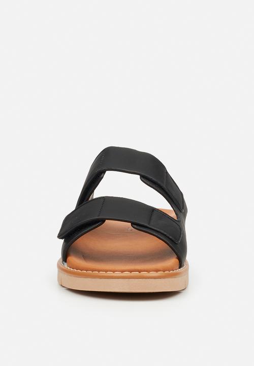 Butterfly Feet - Trace 1 velcro strap sandal - black