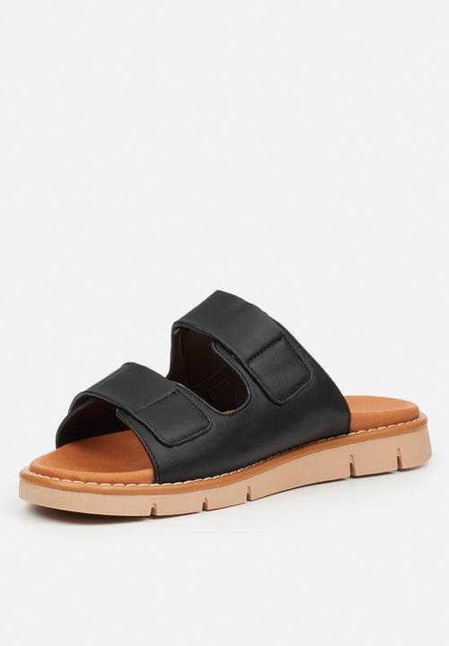 Butterfly Feet - Trace 1 velcro strap sandal - black