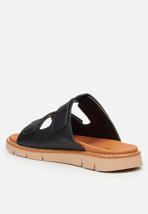 Butterfly Feet - Trace 1 velcro strap sandal - black