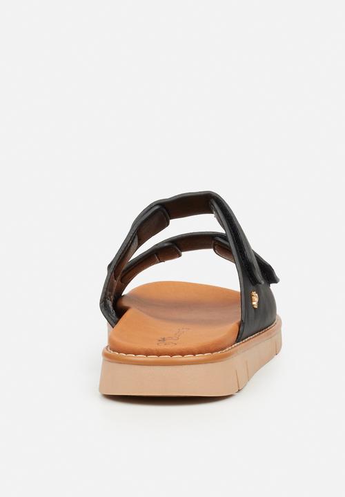 Butterfly Feet - Trace 1 velcro strap sandal - black