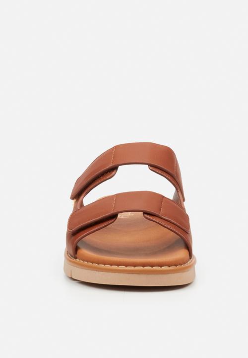 Butterfly Feet - Trace 1 velcro strap sandal - tan
