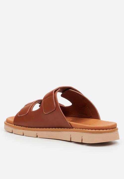 Butterfly Feet - Trace 1 velcro strap sandal - tan