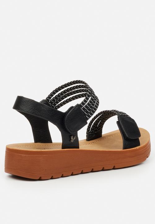 Butterfly Feet - Xara 8 ankle strap sandal - black