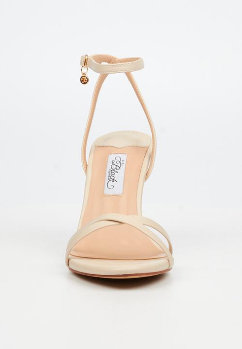 Miss Black - Nelly 1 classic ankle-strap heel - natural