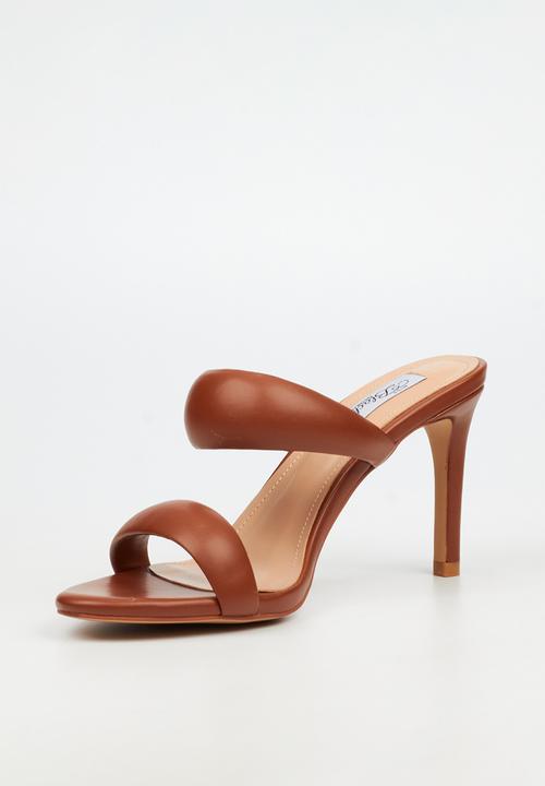 Miss Black - Nelly 7 double strap heel - tan