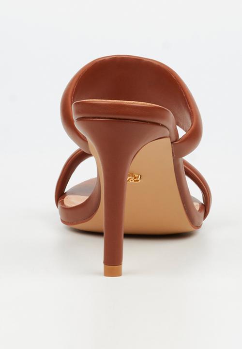 Miss Black - Nelly 7 double strap heel - tan