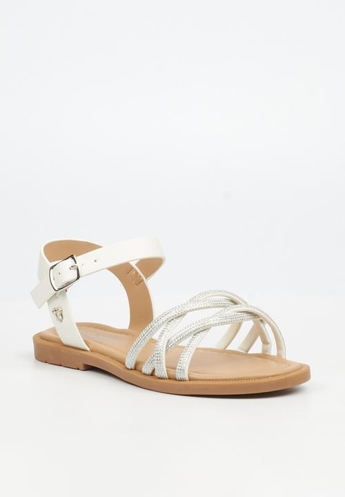 Flutterby - Ella 1 girls sandal - white