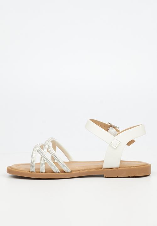 Flutterby - Ella 1 girls sandal - white