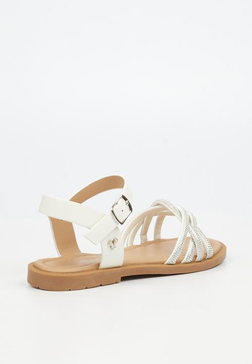 Flutterby - Ella 1 girls sandal - white