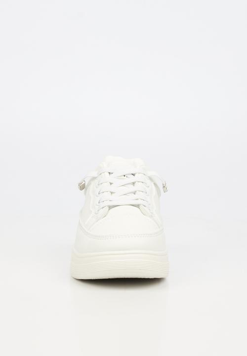 Little Miss Black - Lipton 5 Casual Elastic Lace Sneaker - White