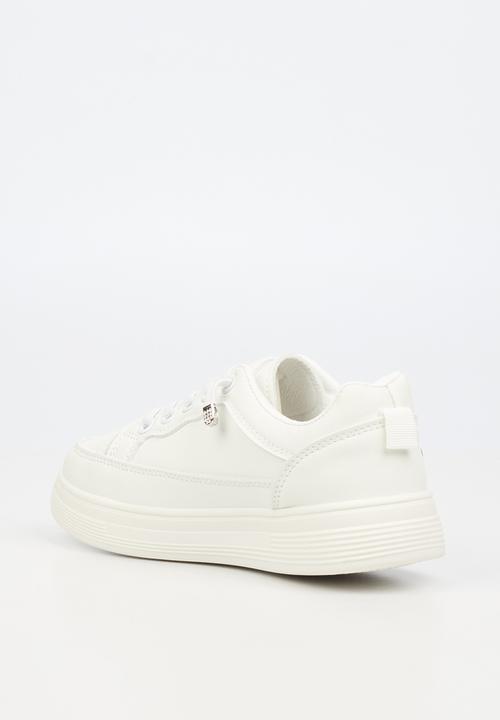 Little Miss Black - Lipton 5 Casual Elastic Lace Sneaker - White