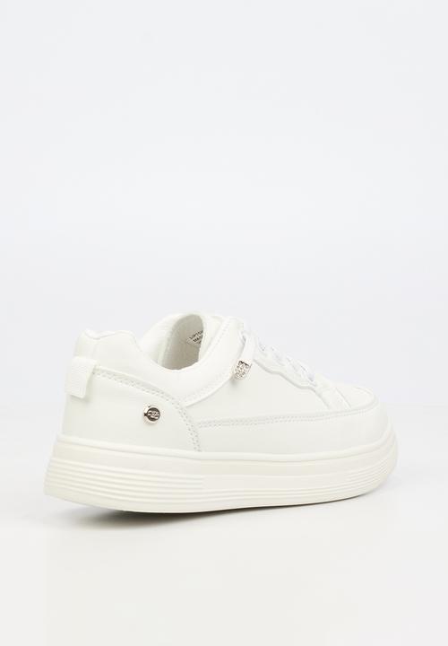 Little Miss Black - Lipton 5 Casual Elastic Lace Sneaker - White