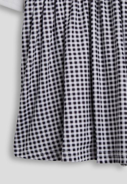 Pop Candy - Tee and gathered cami - white/check