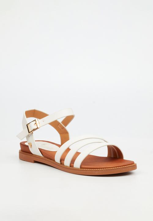 Butterfly Feet - Ellie 11 ankle strap sandal - white