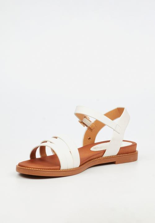 Butterfly Feet - Ellie 11 ankle strap sandal - white