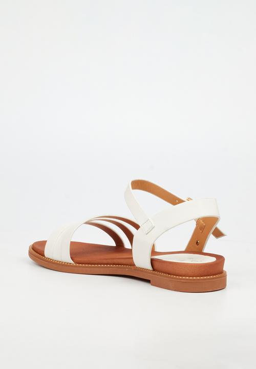 Butterfly Feet - Ellie 11 ankle strap sandal - white