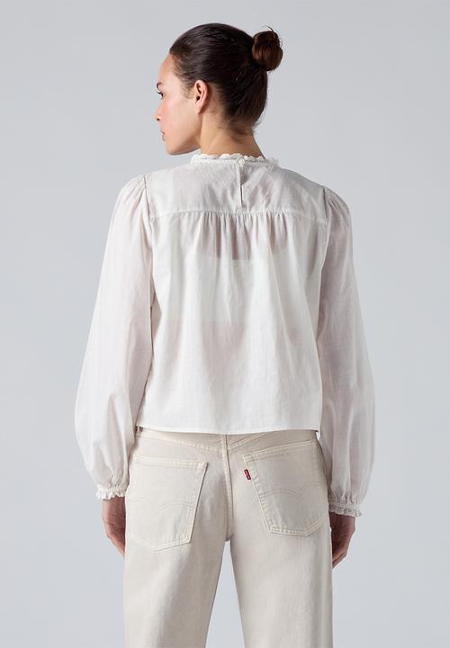 Levi’s® - Han Ls Beaded Blouse -  Cloud Dancer Cotton
