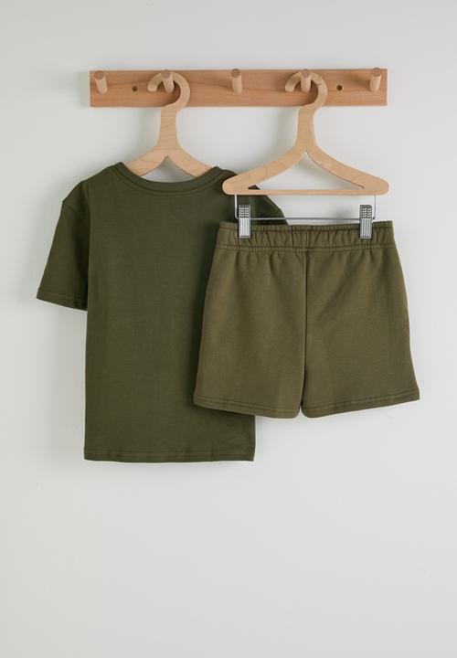 Pop Candy - Tee & short set - olive