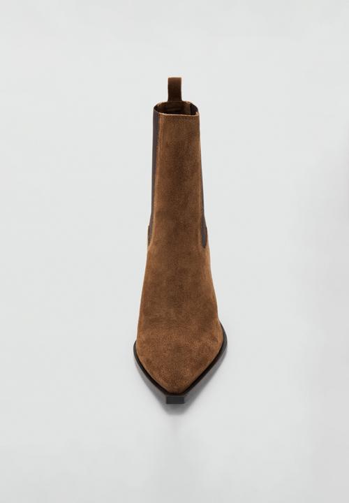 MANGO - Toba suede chelsea ankle boot - medium brown