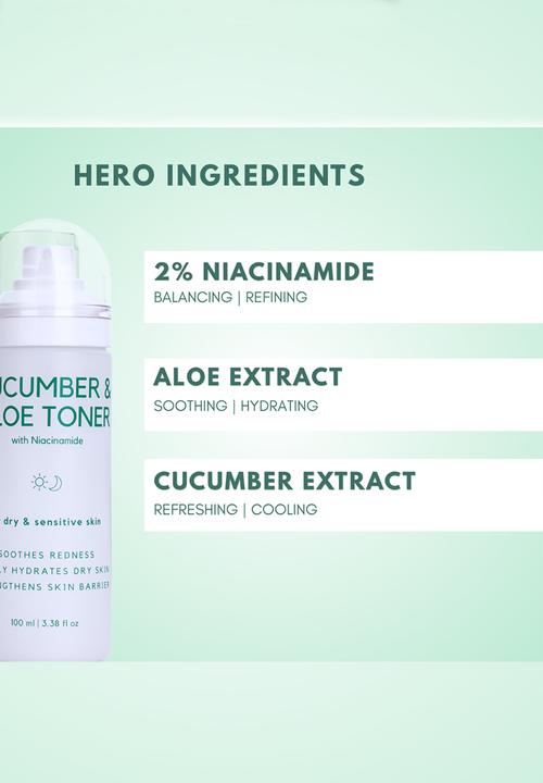 Standard Beauty - Aloe & Cucumber Toner with Niacinamide for Sensitive Skin