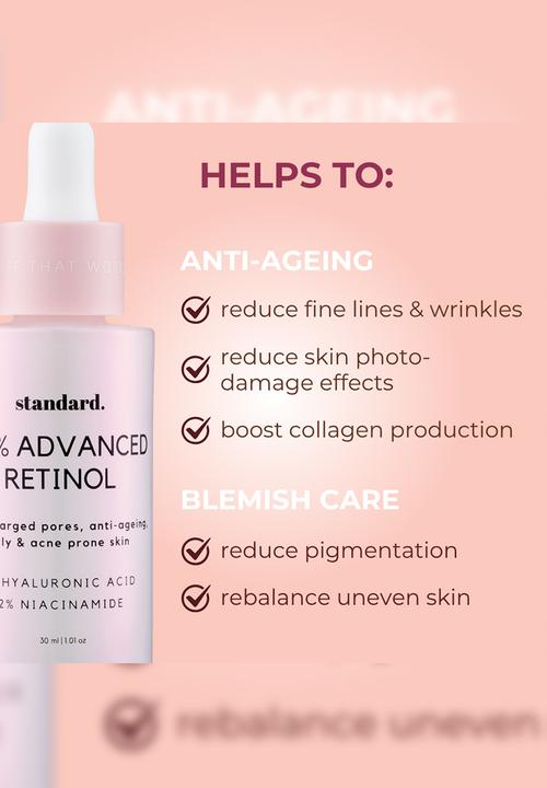 Standard Beauty - Advanced 0,3% Retinol with 1% Hyaluronic Acid & 2% Niacinamide
