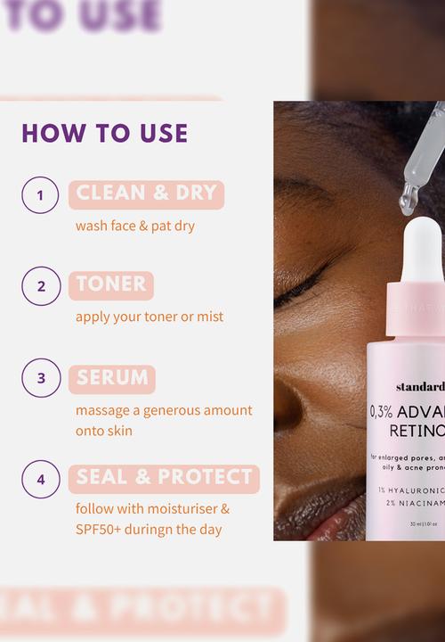 Standard Beauty - Advanced 0,3% Retinol with 1% Hyaluronic Acid & 2% Niacinamide