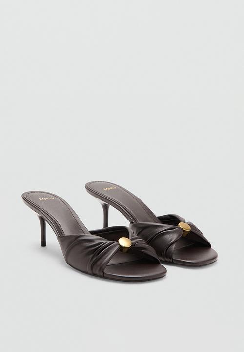 MANGO - Bruc gold detail stiletto heel - dark brown