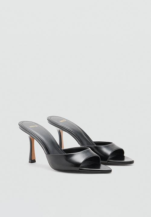 MANGO - Pepybl pointed sandal heel - black